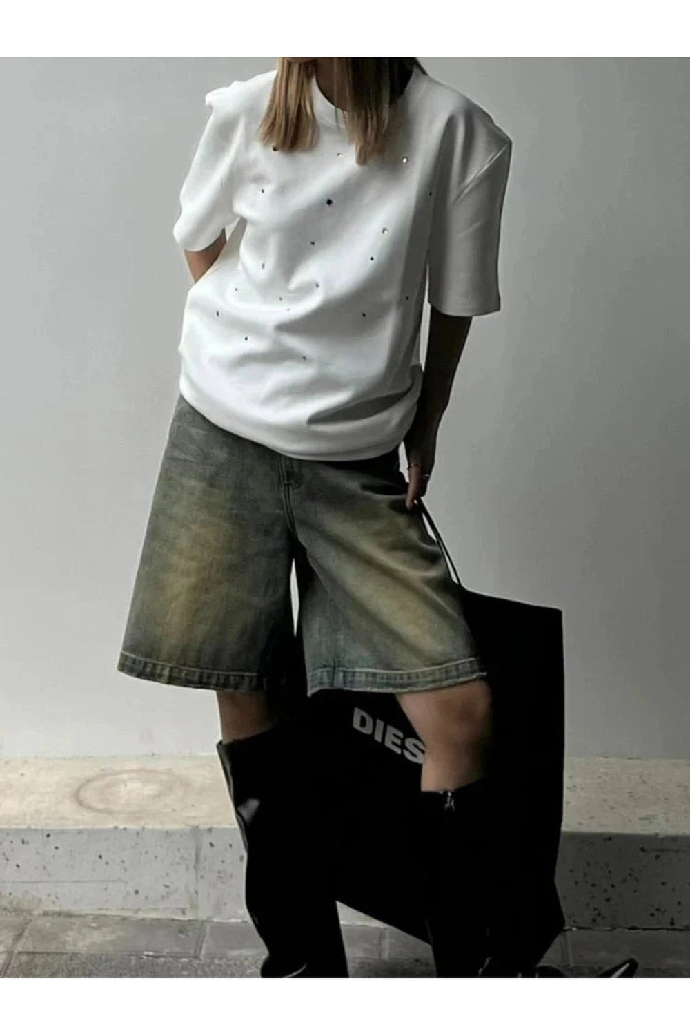 Y2k High Waist Denim Shorts