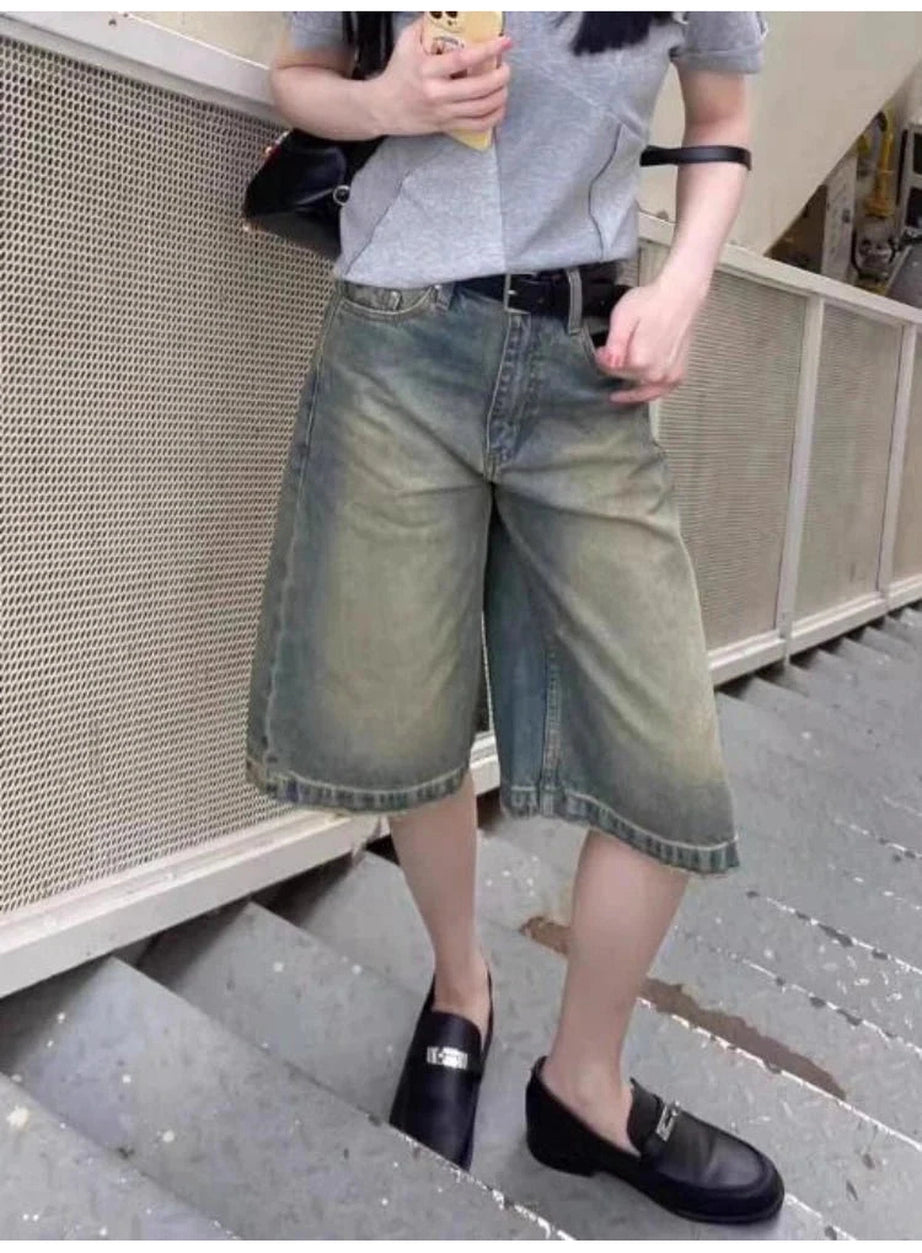 Y2k High Waist Denim Shorts