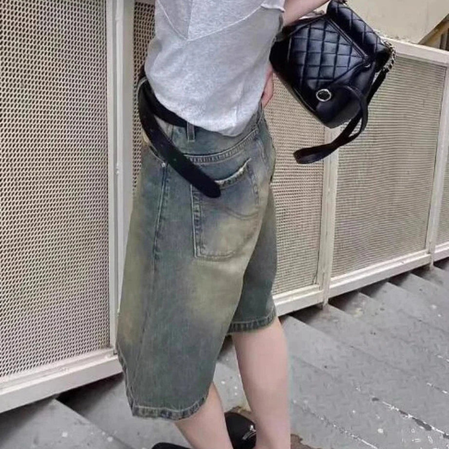 Y2k High Waist Denim Shorts