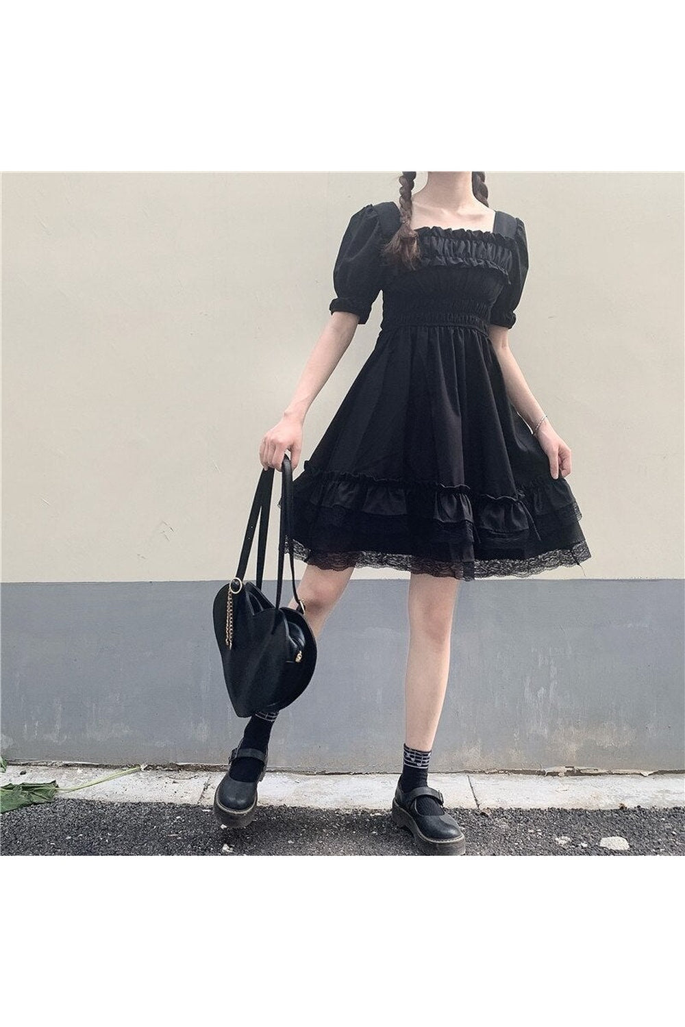 Y2k High Waist Gothic Dress