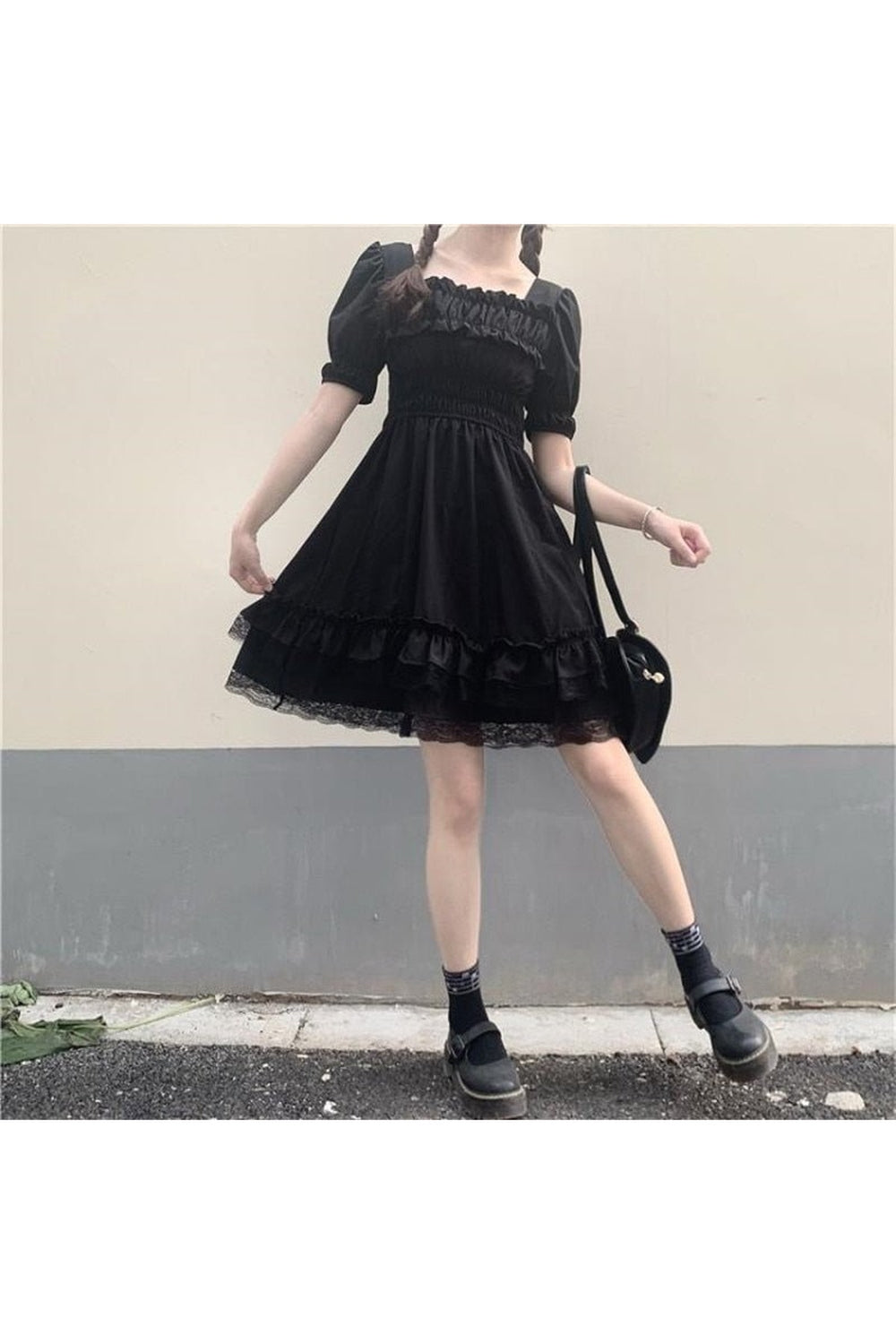 Y2k High Waist Gothic Dress