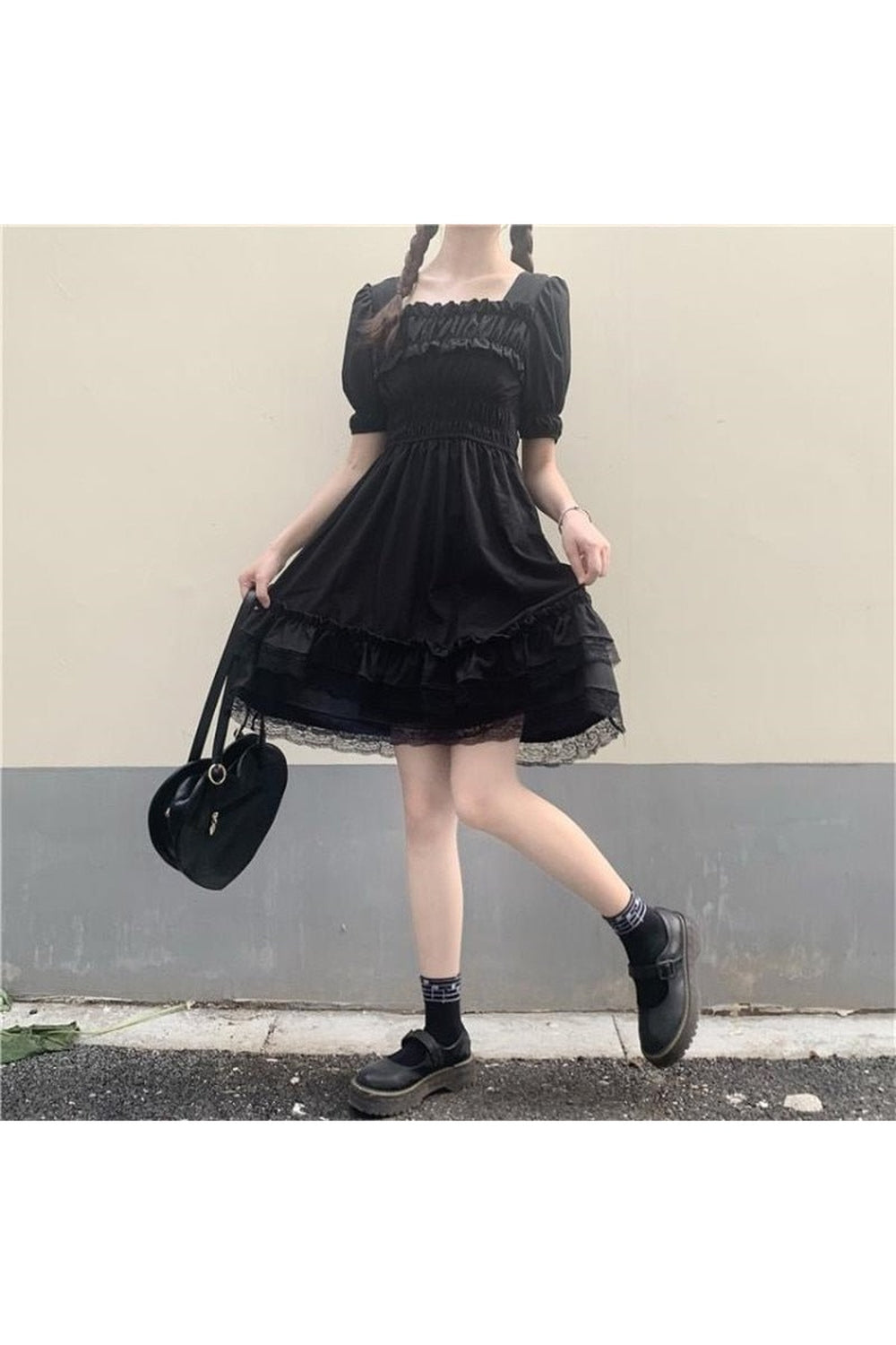 Y2k High Waist Gothic Dress