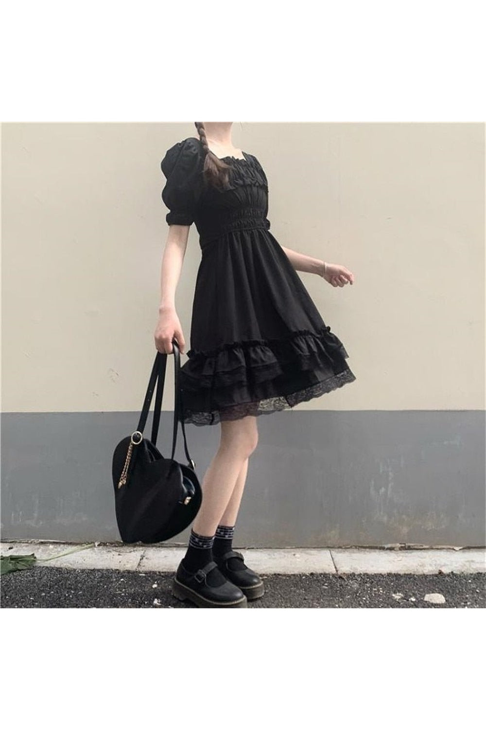 Y2k High Waist Gothic Dress