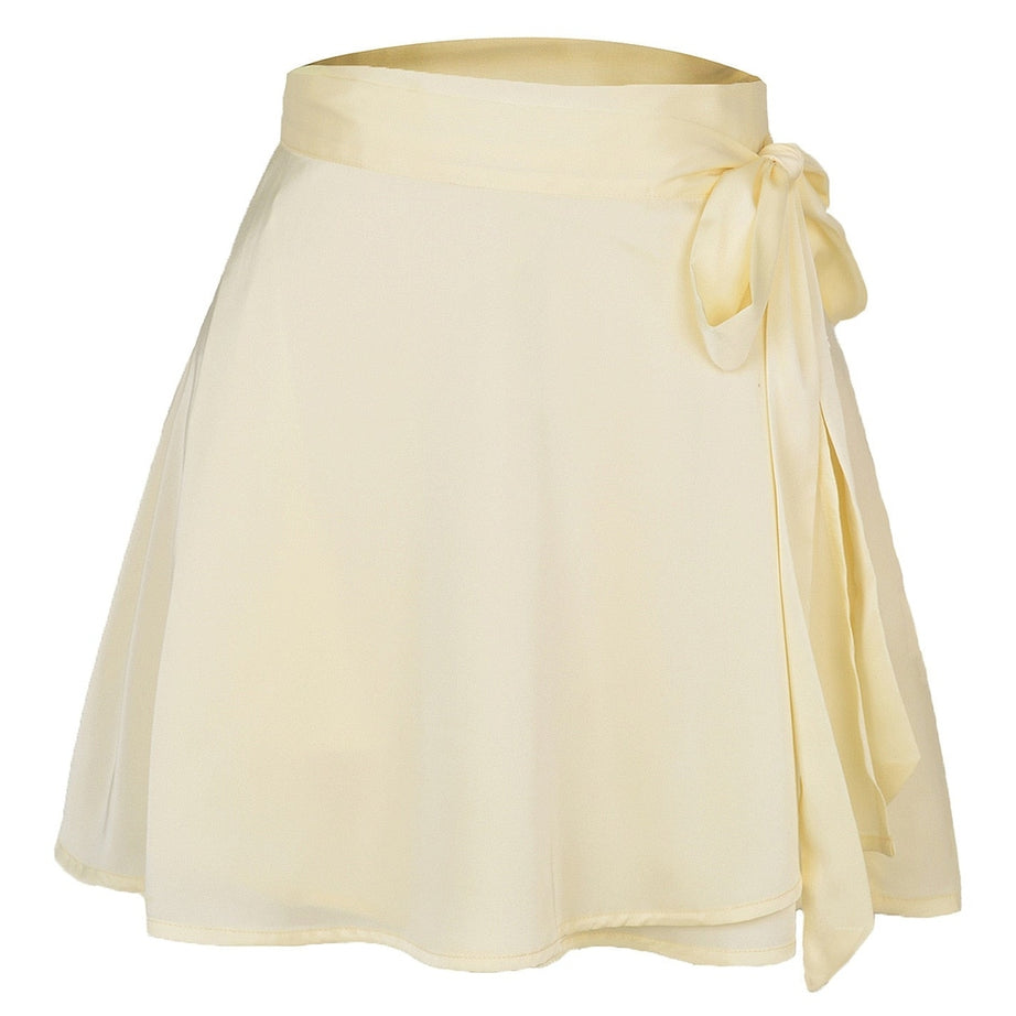 Y2k High Waist Lace-Up Mini Skirt