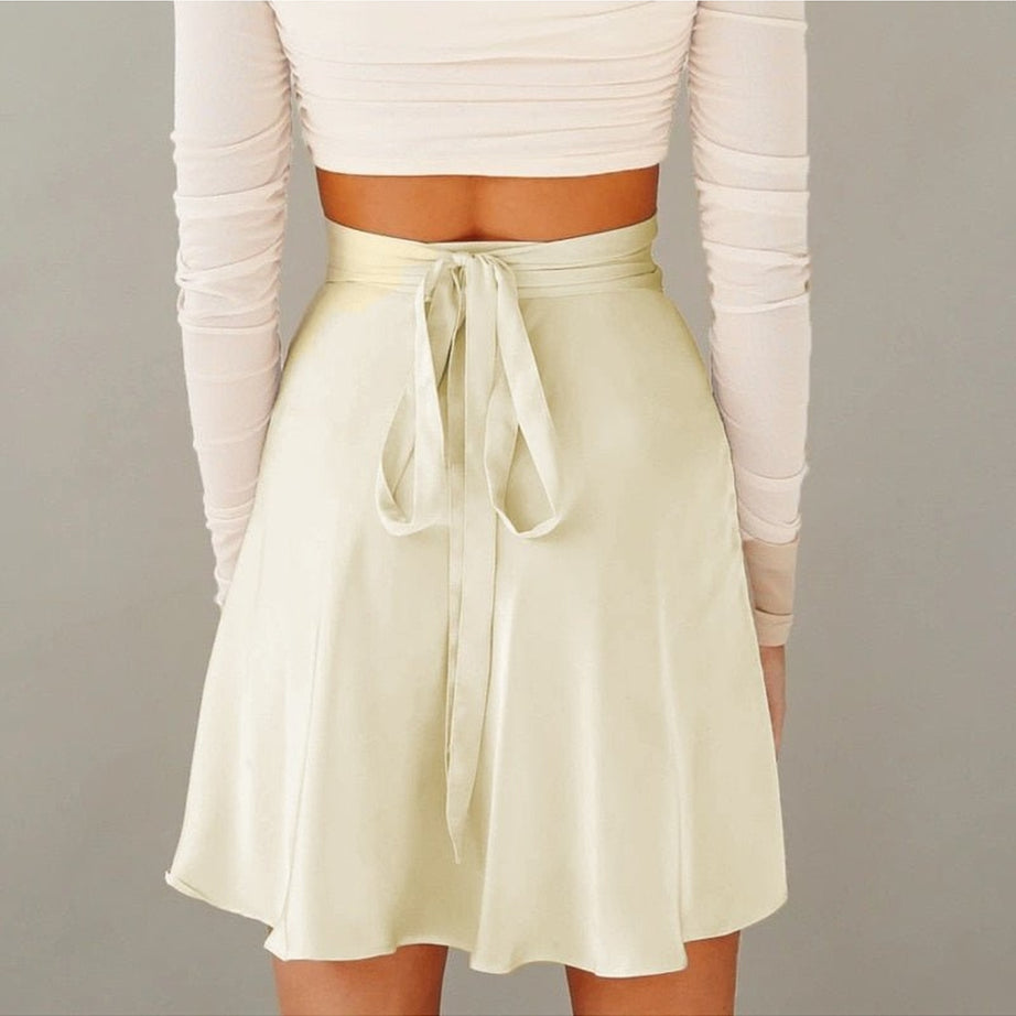 Y2k High Waist Lace-Up Mini Skirt