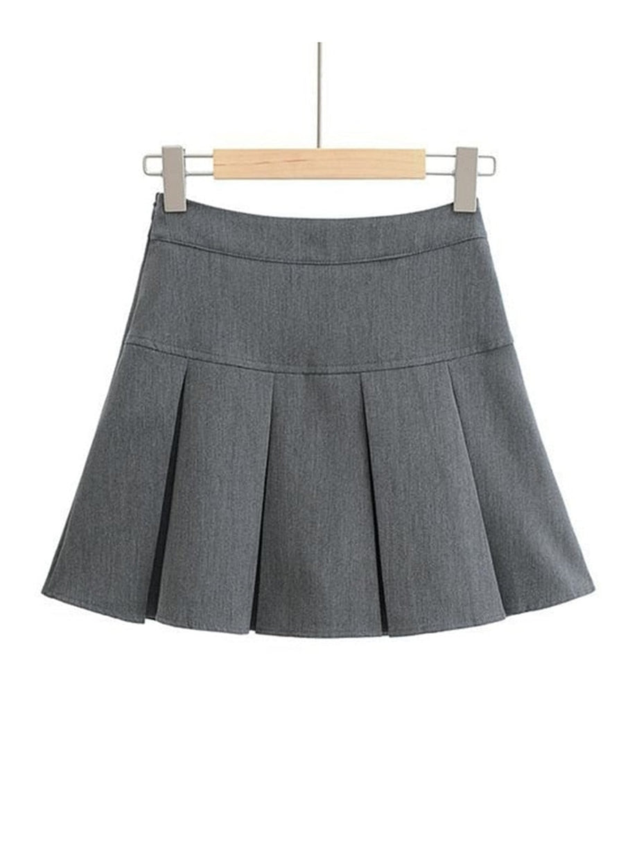 Y2k High Waist Pleated Mini Skirt