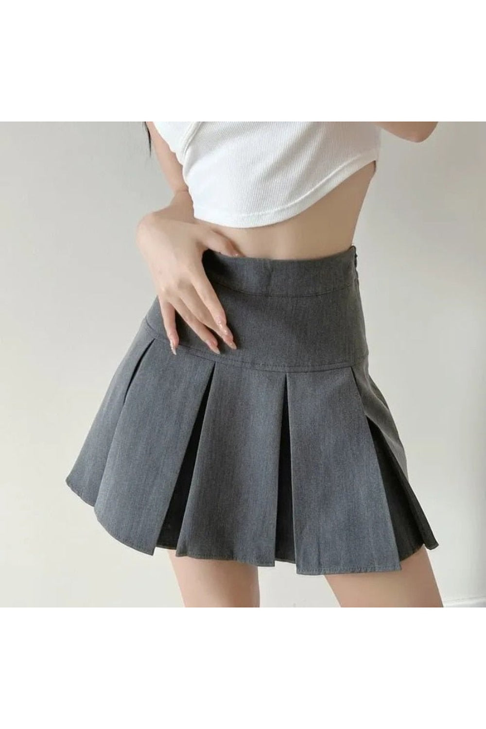 Y2k High Waist Pleated Mini Skirt