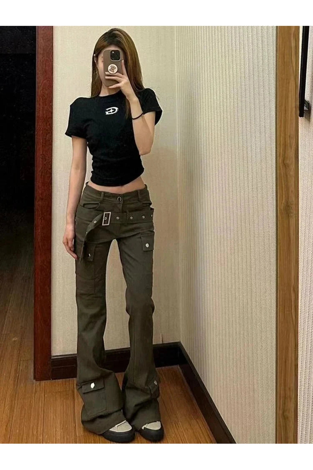 Y2k High Waist Slim Bell Bottom Jeans