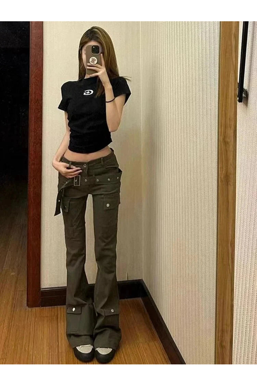 Y2k High Waist Slim Bell Bottom Jeans