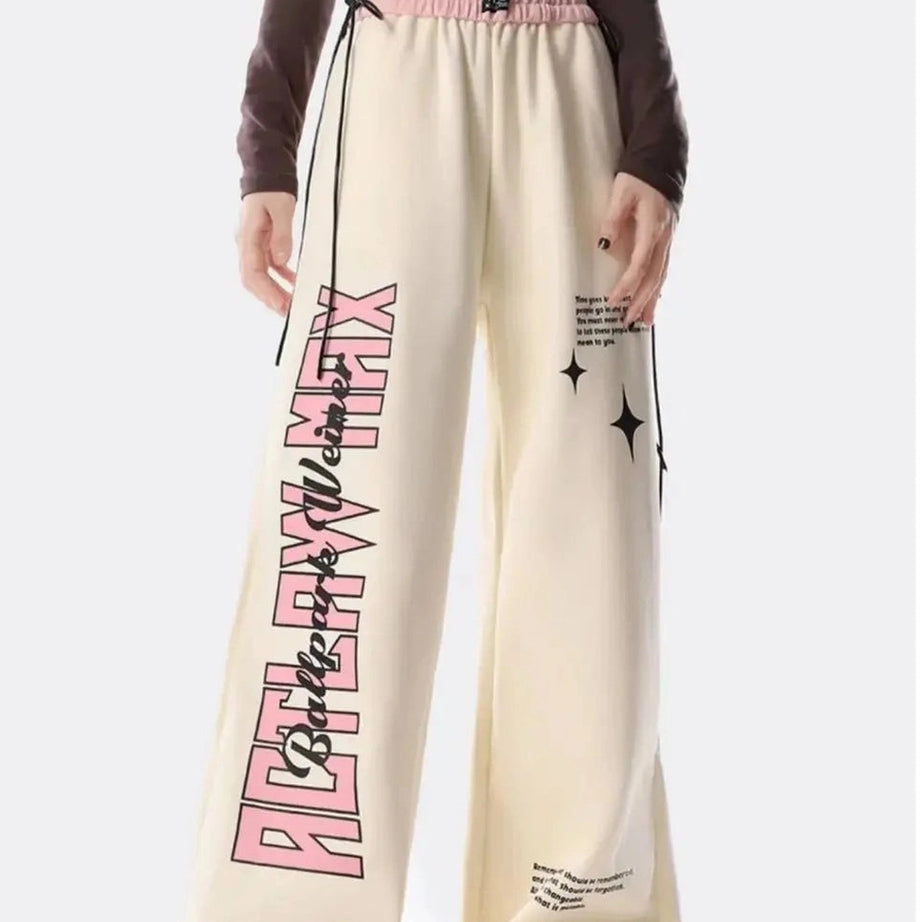 Y2k Hip Hop High Waist Pants