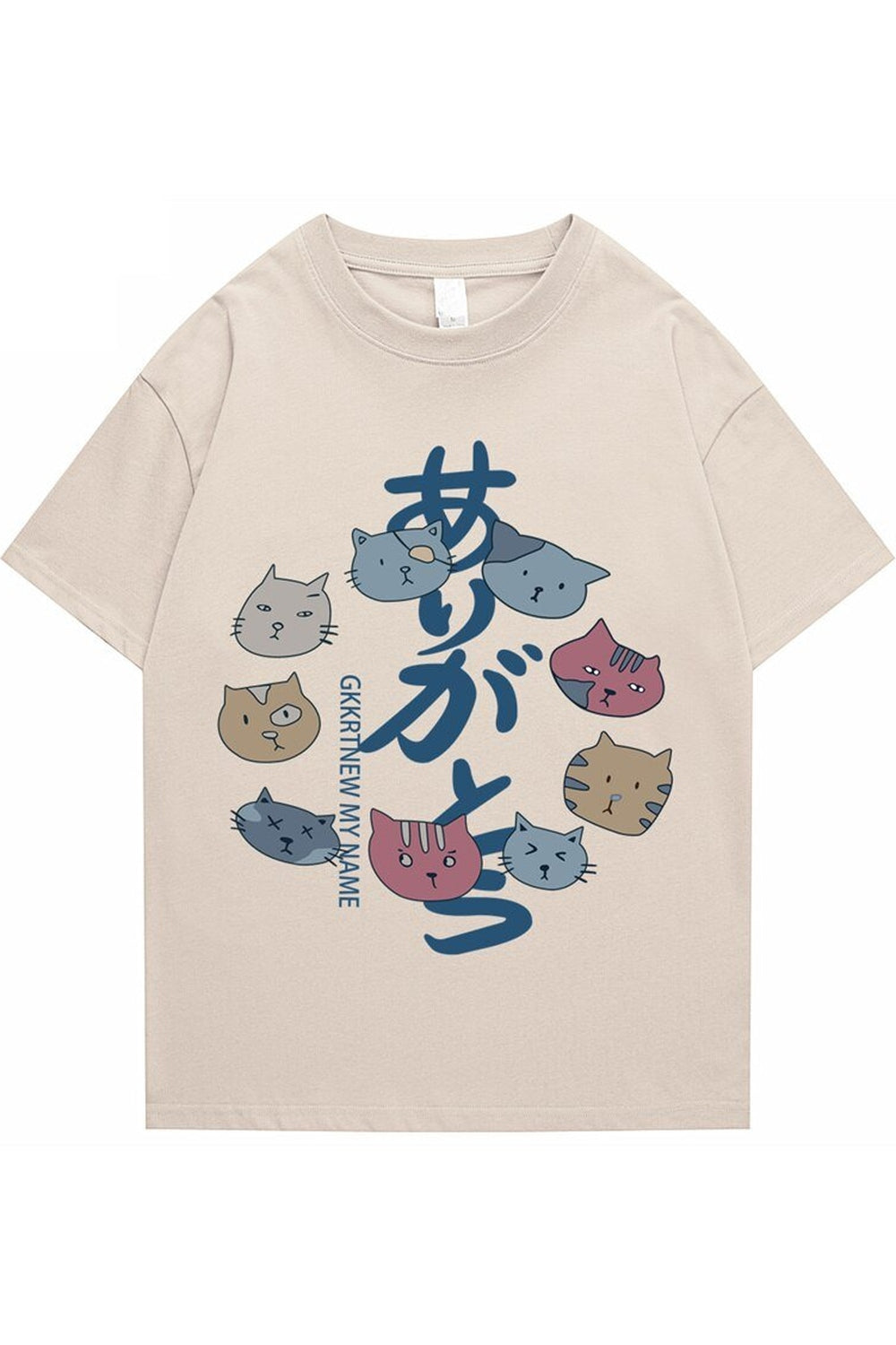 Y2k Hip Hop Kanji Cat T-Shirt