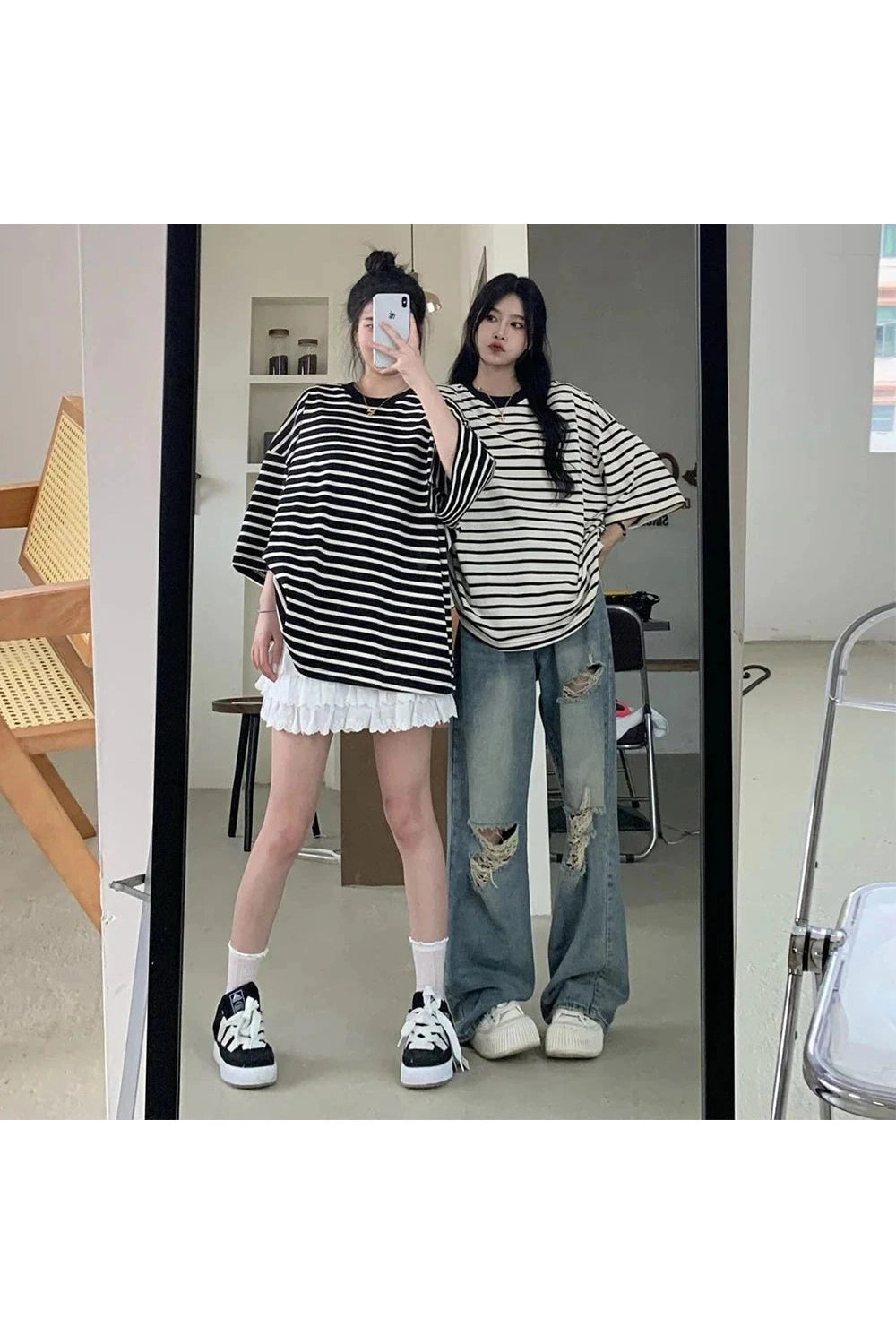 Y2k Hole-punched High Waist Jeans