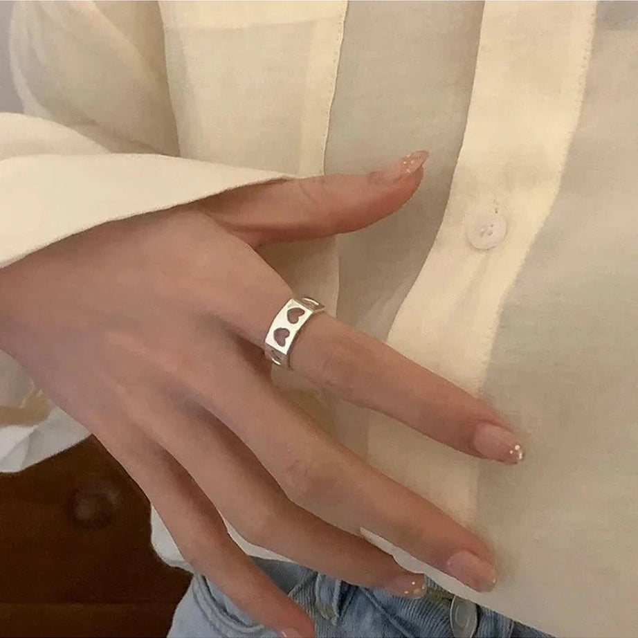Y2k Hollow Heart Ring