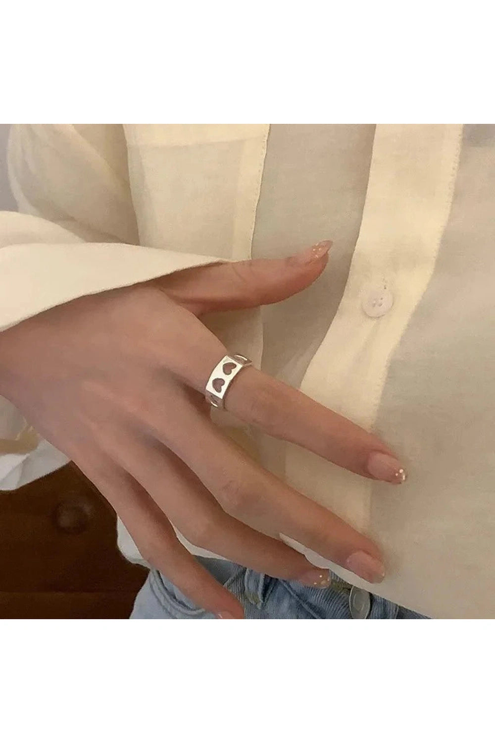 Y2k Hollow Heart Ring