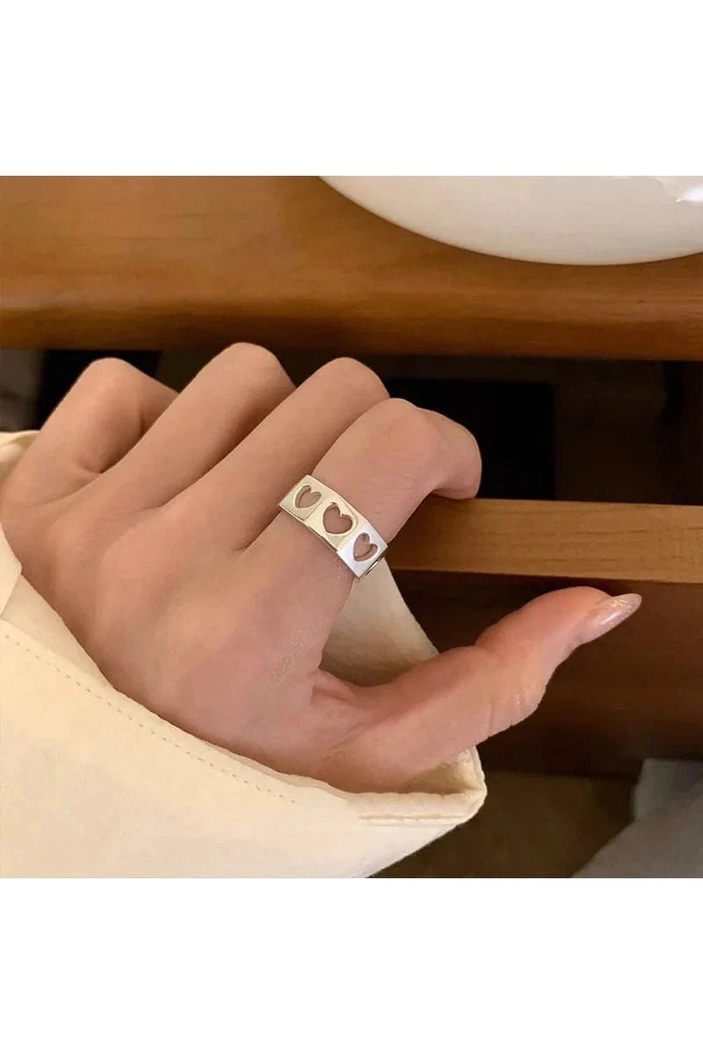 Y2k Hollow Heart Ring