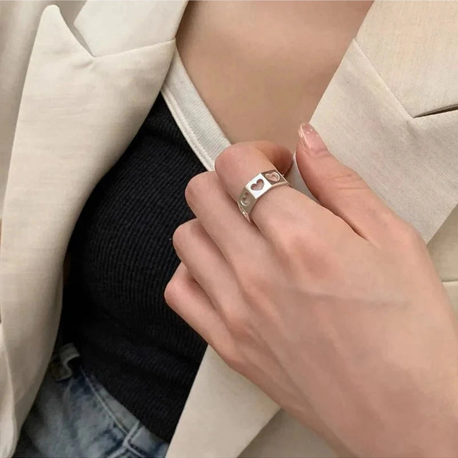 Y2k Hollow Heart Ring