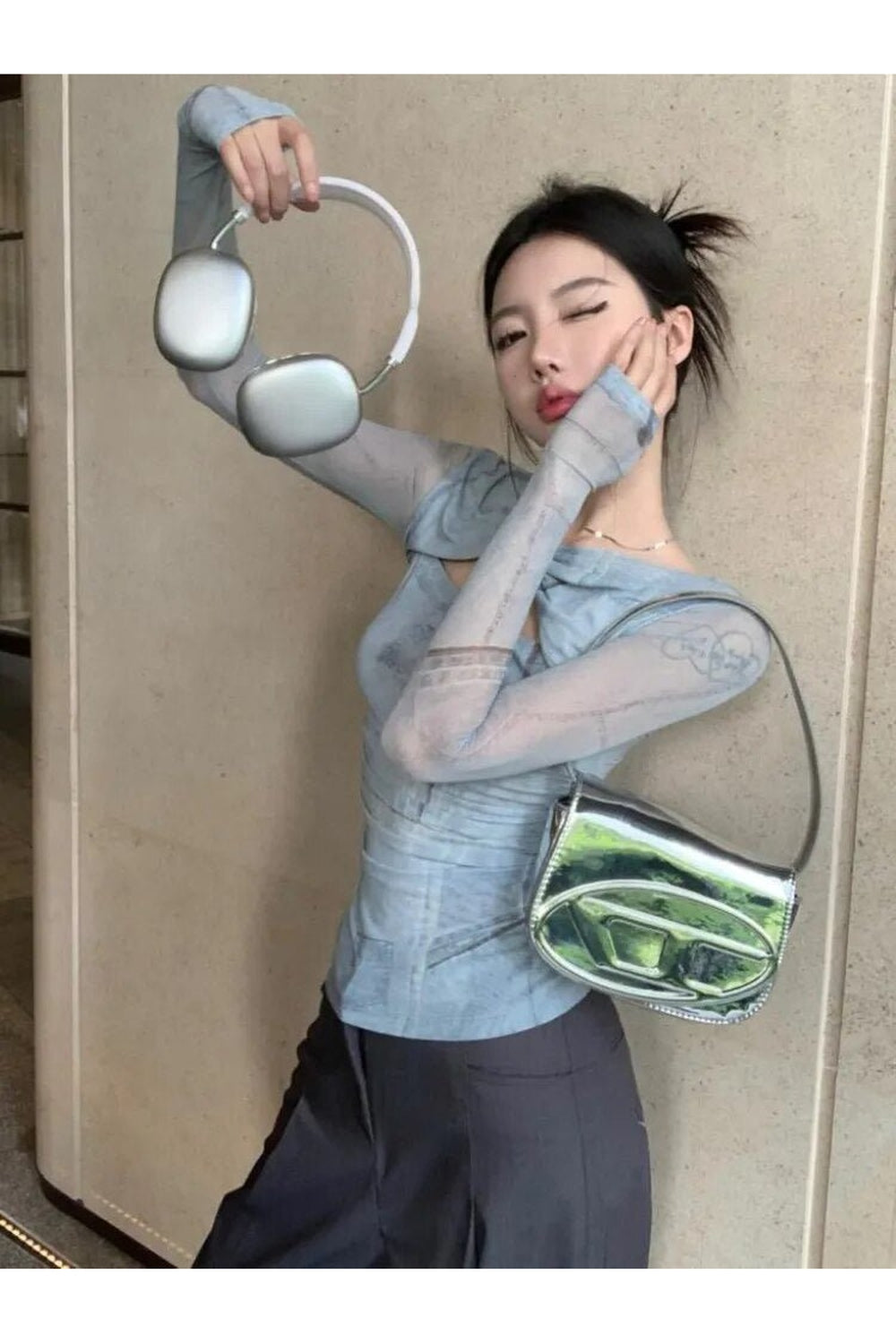 Y2k Hollow Out Creative T-shirt