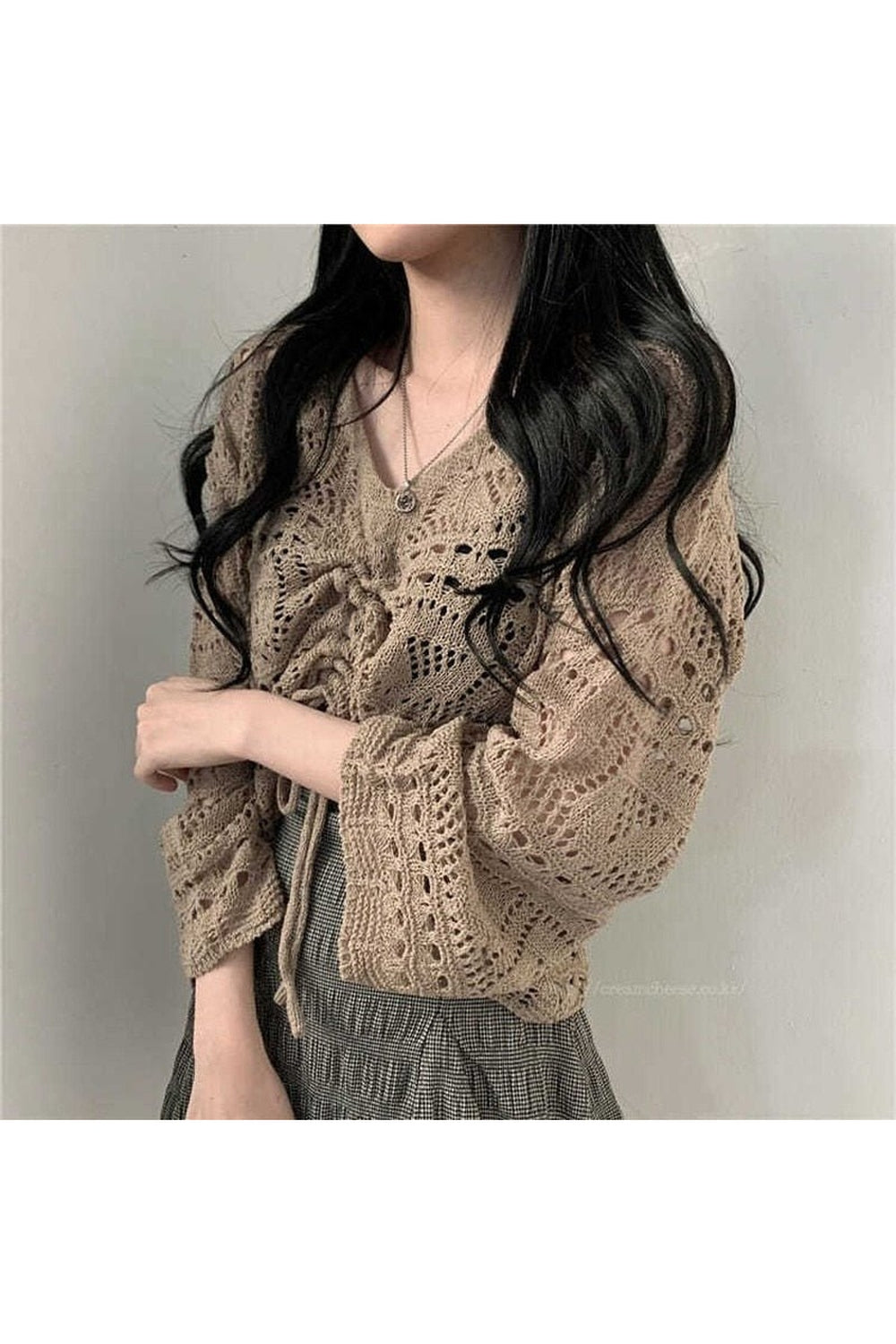 Y2k Hollow Out Knit Aesthetic Sweater