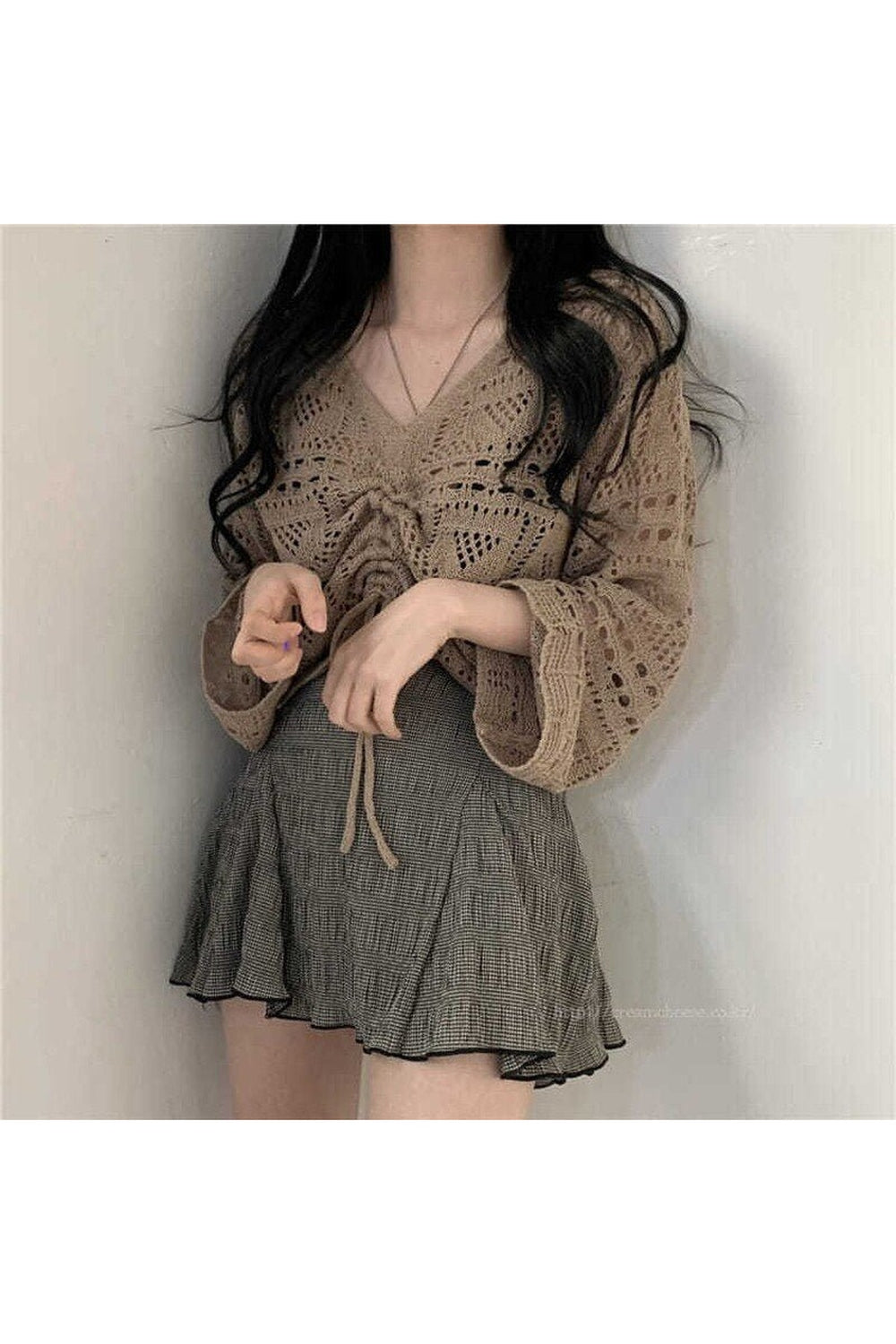 Y2k Hollow Out Knit Aesthetic Sweater