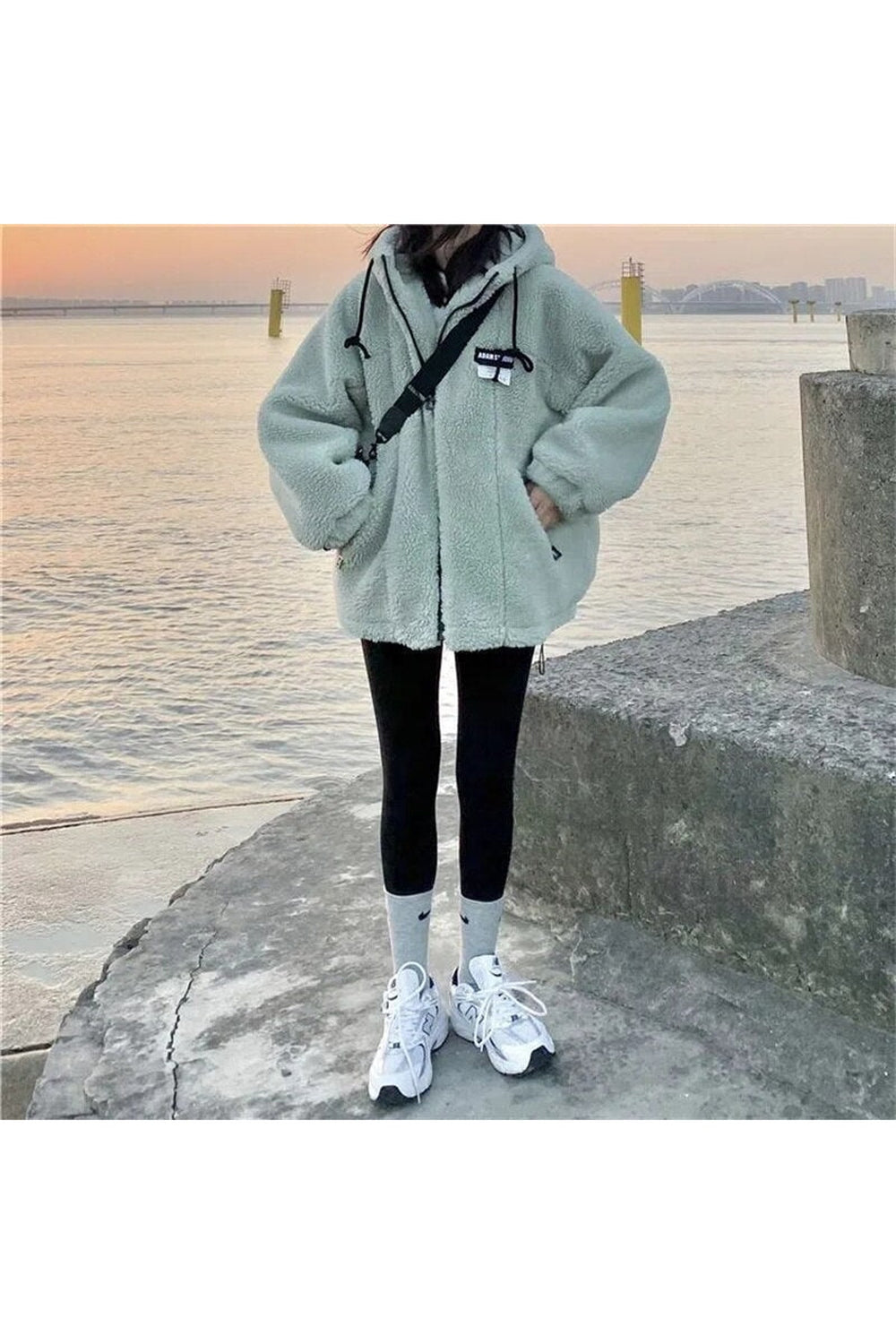 Y2k Hooded Lamb Plush Sweatshirt