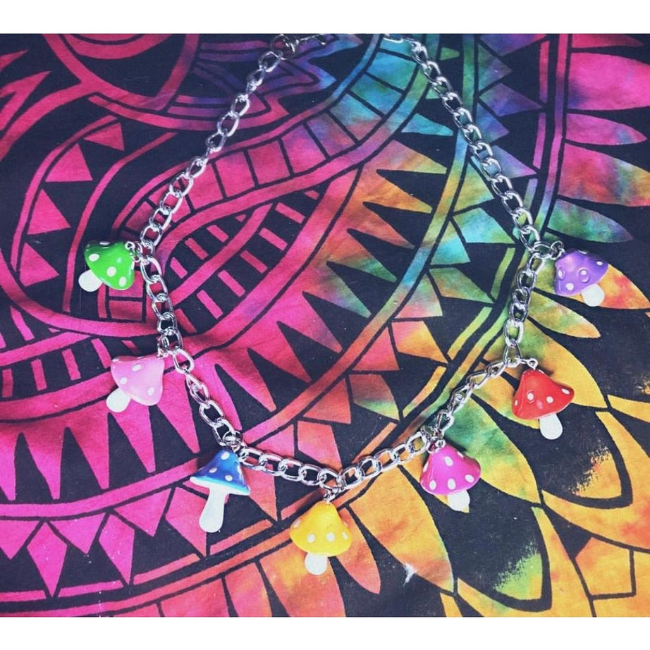 Y2k Indie Aesthetic Colorful Mushroom Pendant