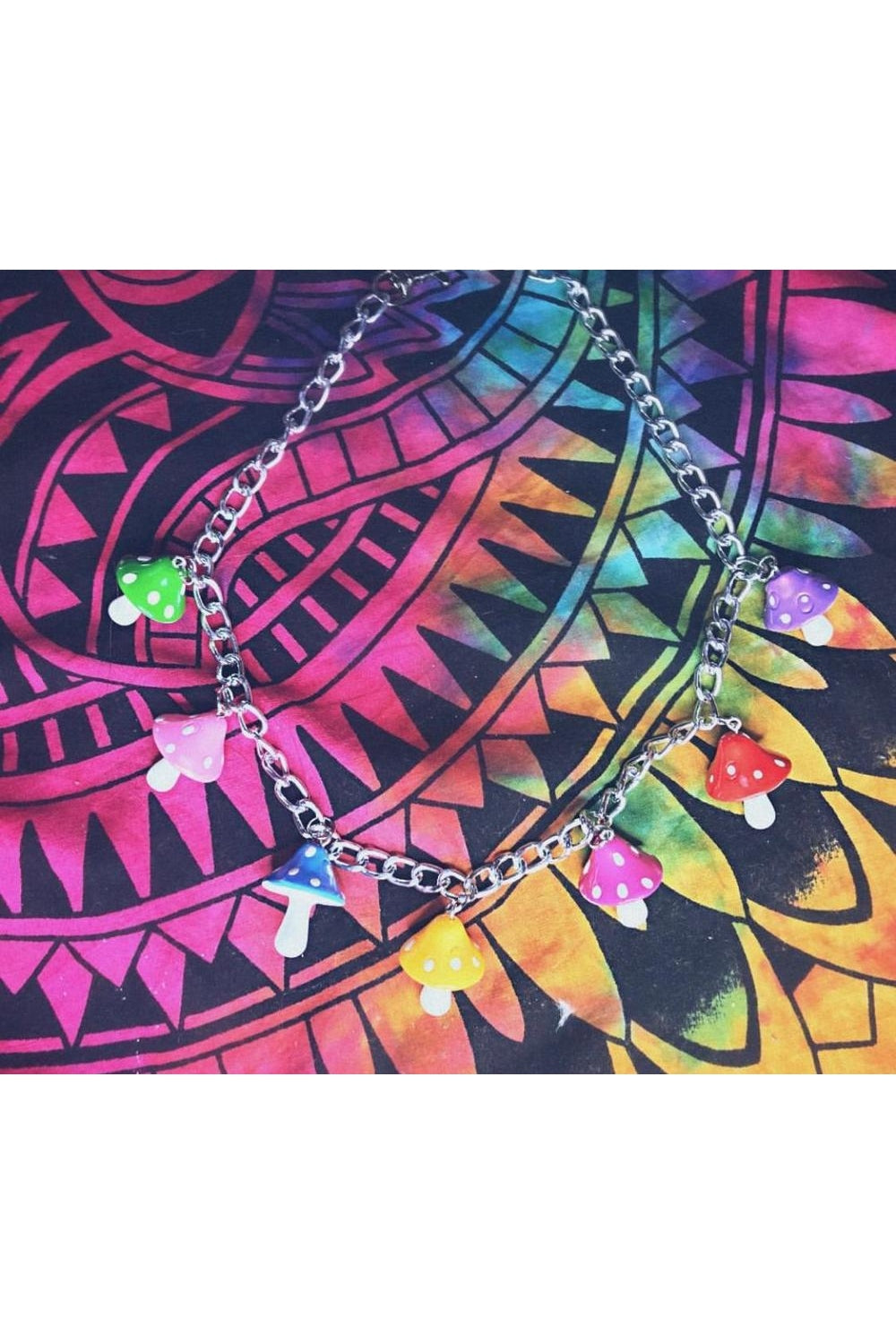 Y2k Indie Aesthetic Colorful Mushroom Pendant