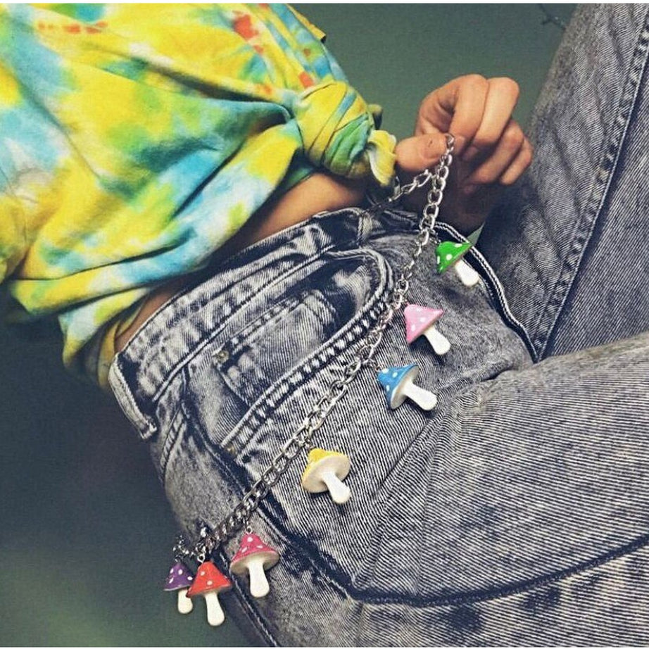 Y2k Indie Aesthetic Colorful Mushroom Pendant