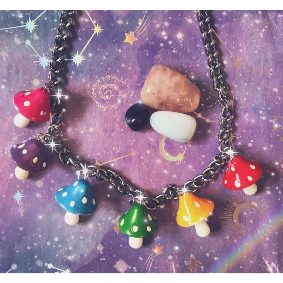 Y2k Indie Aesthetic Colorful Mushroom Pendant