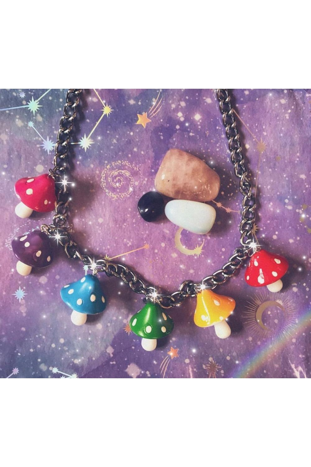 Y2k Indie Aesthetic Colorful Mushroom Pendant