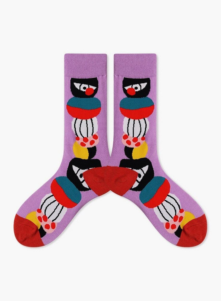 Y2k Indie Aesthetic Creative Abstract Socks