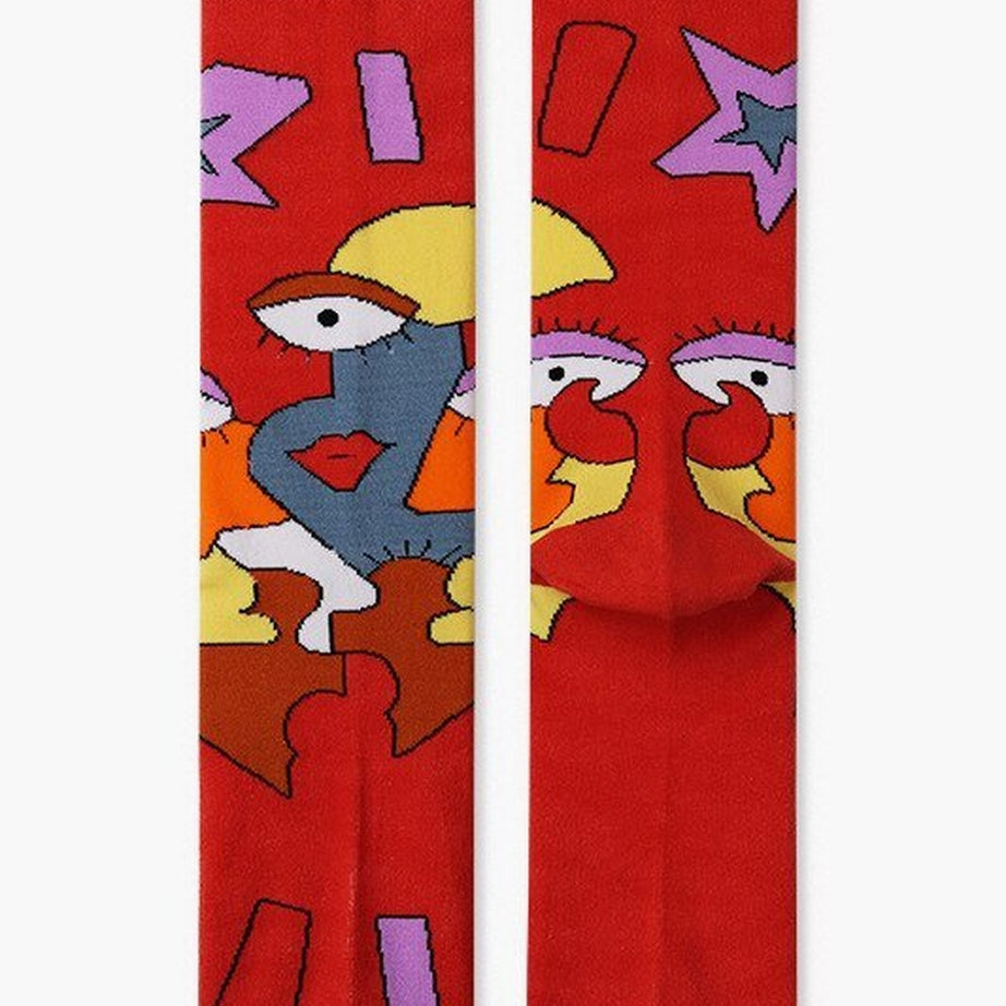Y2k Indie Aesthetic Creative Abstract Socks