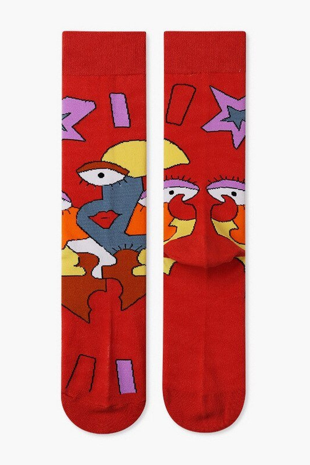 Y2k Indie Aesthetic Creative Abstract Socks