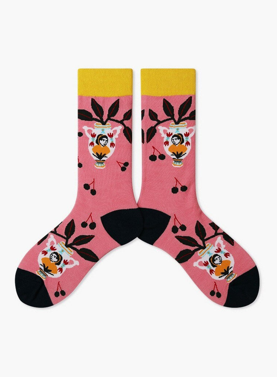 Y2k Indie Aesthetic Creative Abstract Socks