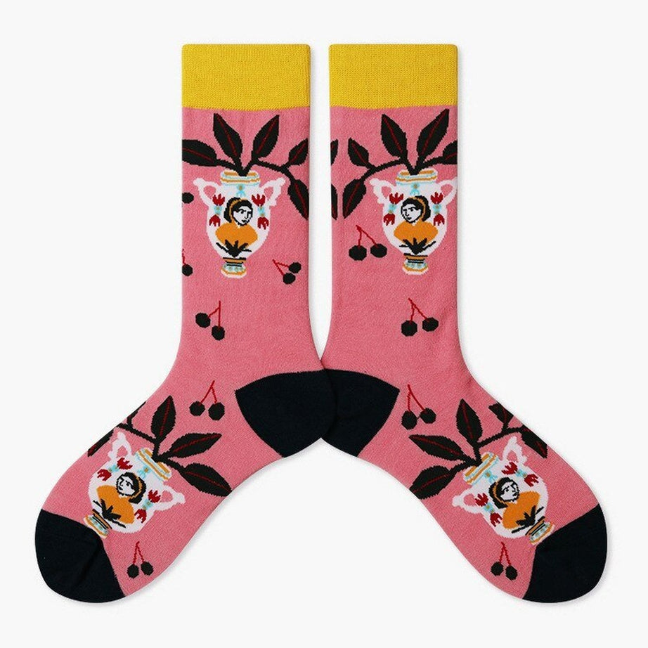 Y2k Indie Aesthetic Creative Abstract Socks