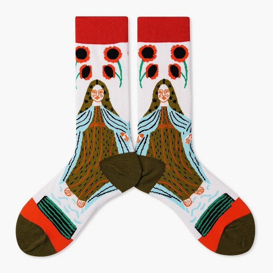 Y2k Indie Aesthetic Creative Abstract Socks
