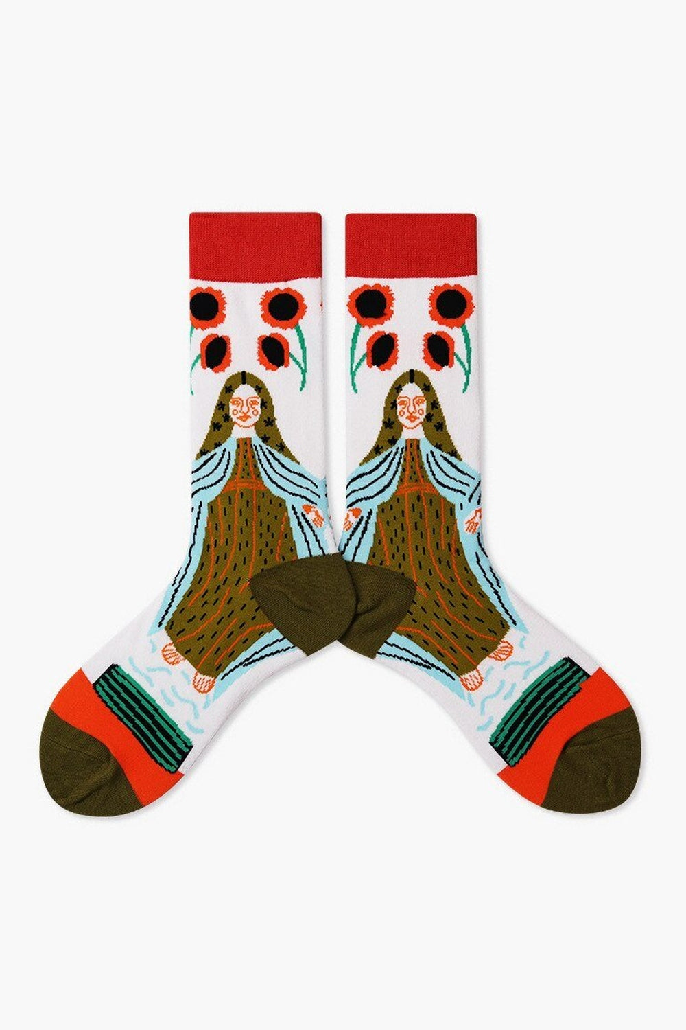 Y2k Indie Aesthetic Creative Abstract Socks