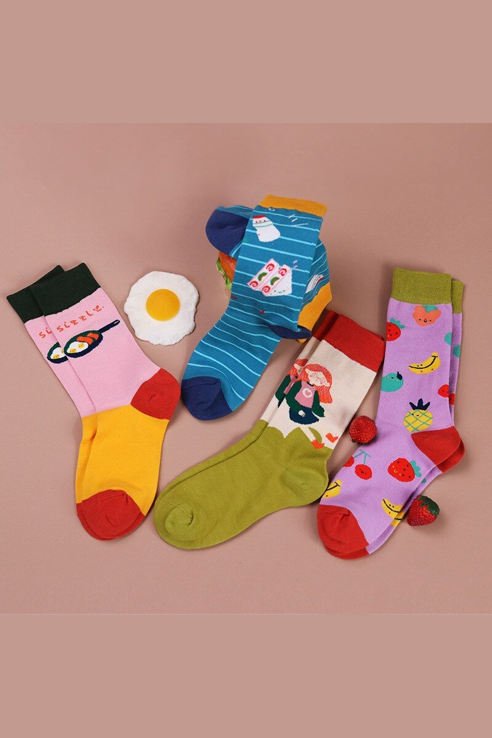 Y2k Indie Aesthetic Creative Abstract Socks