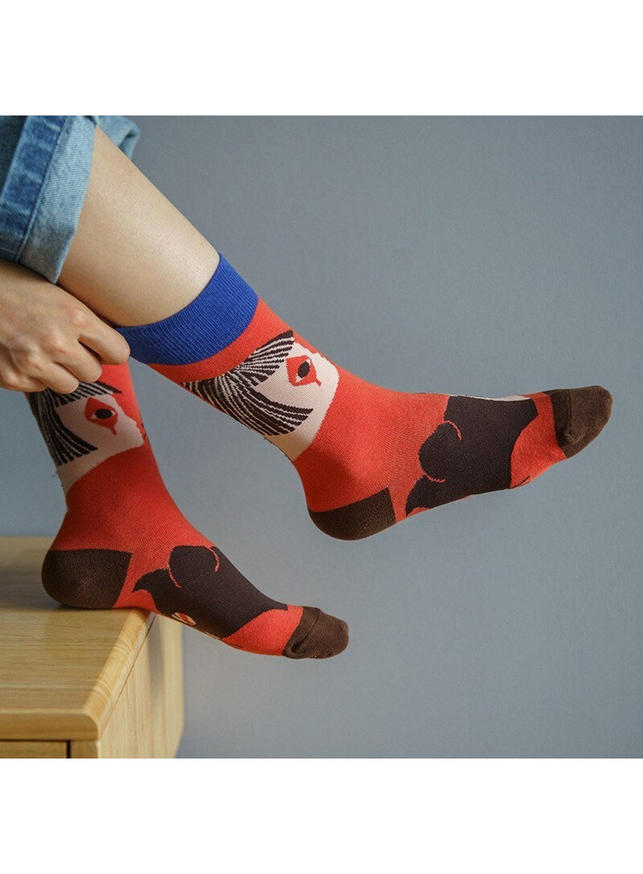 Y2k Indie Aesthetic Creative Abstract Socks