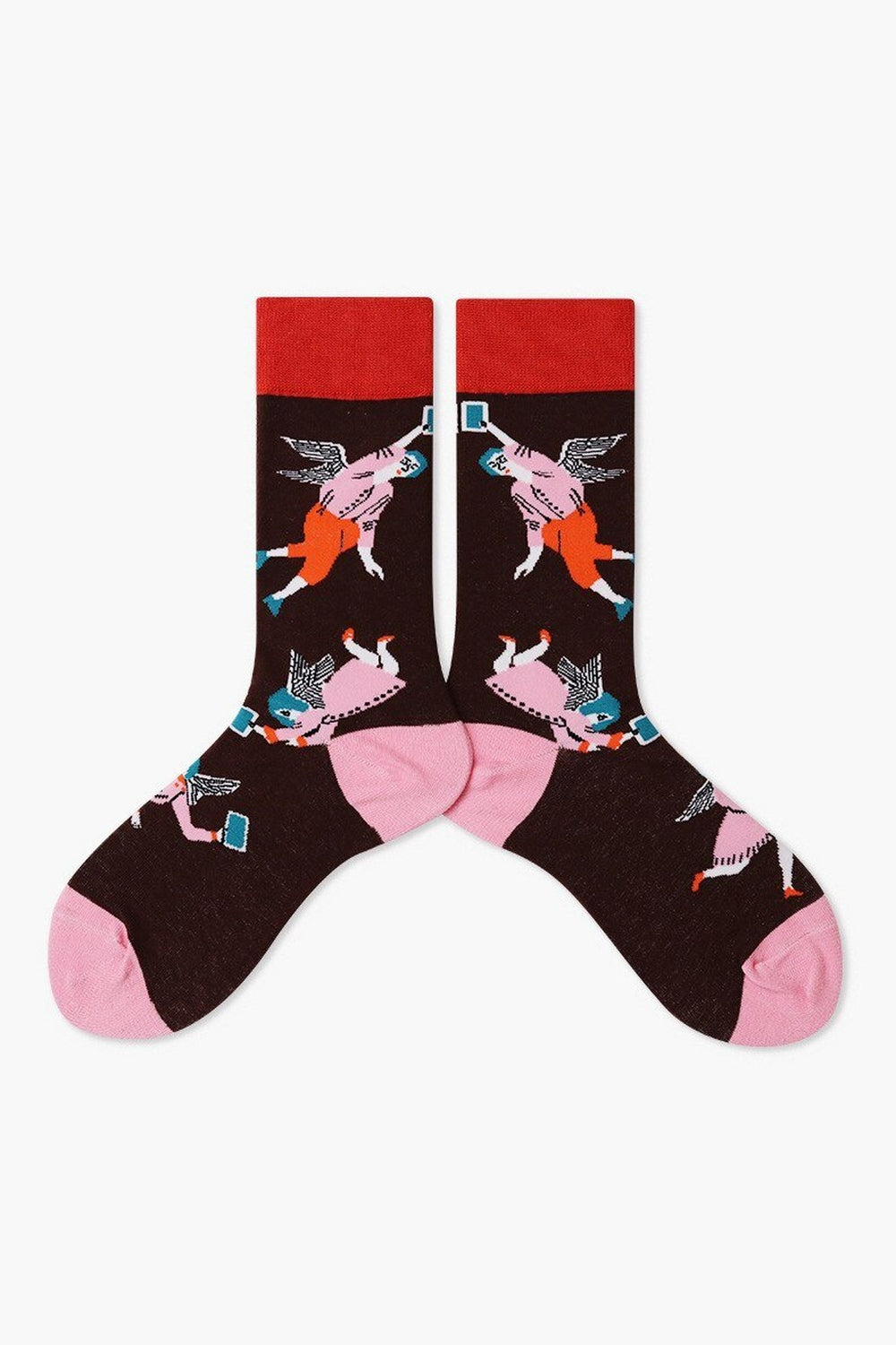 Y2k Indie Aesthetic Creative Abstract Socks