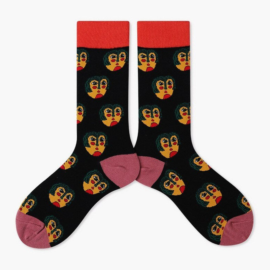 Y2k Indie Aesthetic Creative Abstract Socks