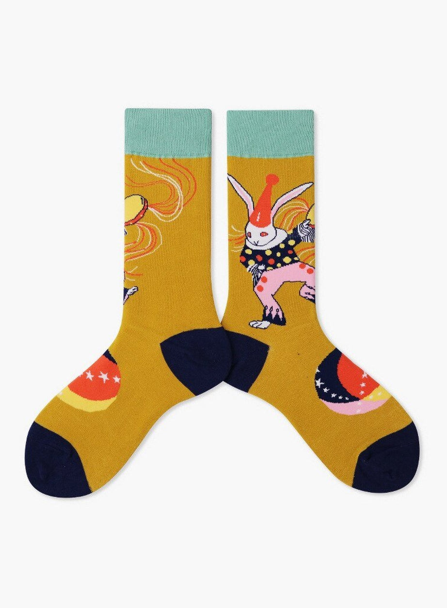 Y2k Indie Aesthetic Creative Abstract Socks