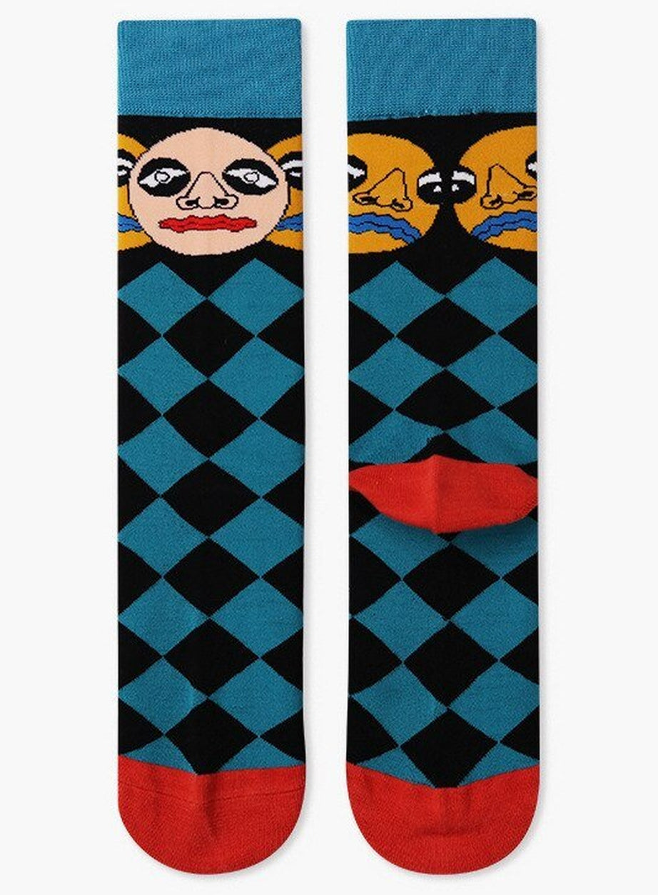 Y2k Indie Aesthetic Creative Abstract Socks