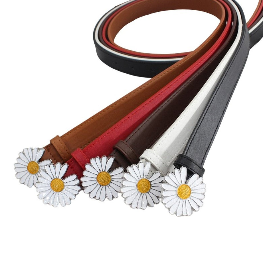 Y2k Indie Aesthetic Daisy Pu Belt