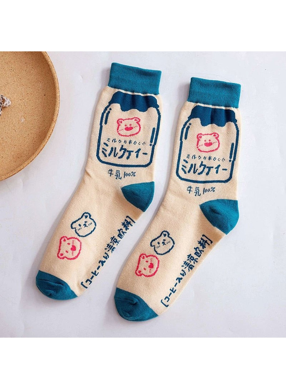 Y2k Indie Aesthetic Print Cotton Socks