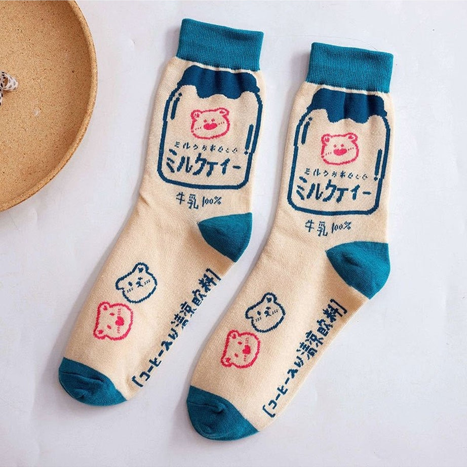 Y2k Indie Aesthetic Print Cotton Socks