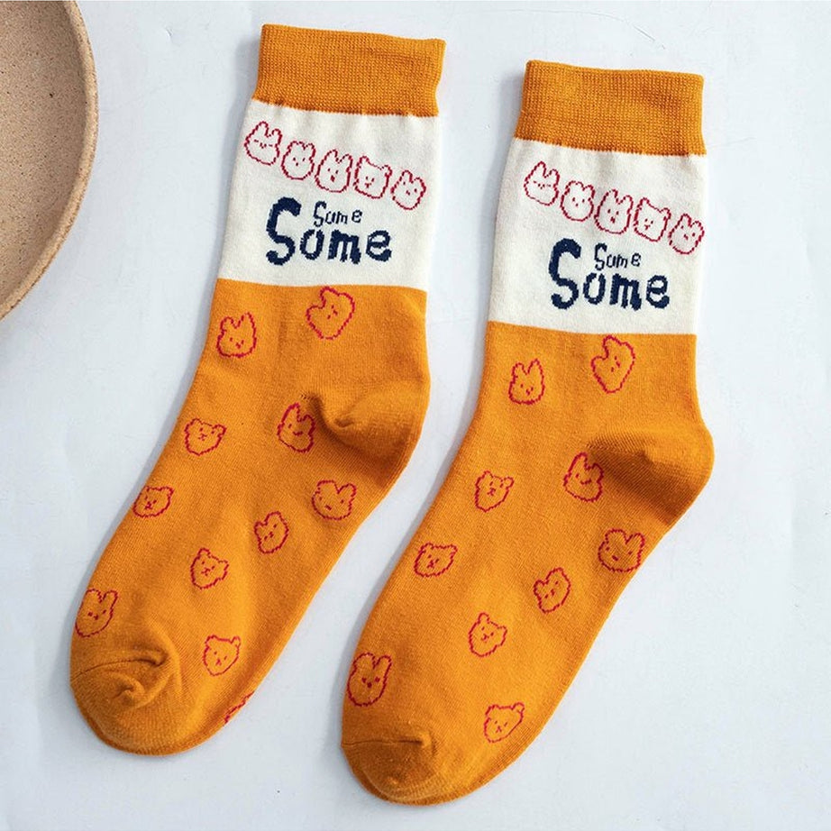 Y2k Indie Aesthetic Print Cotton Socks