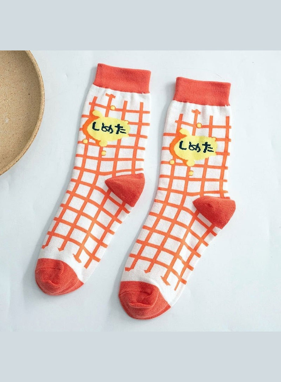 Y2k Indie Aesthetic Print Cotton Socks
