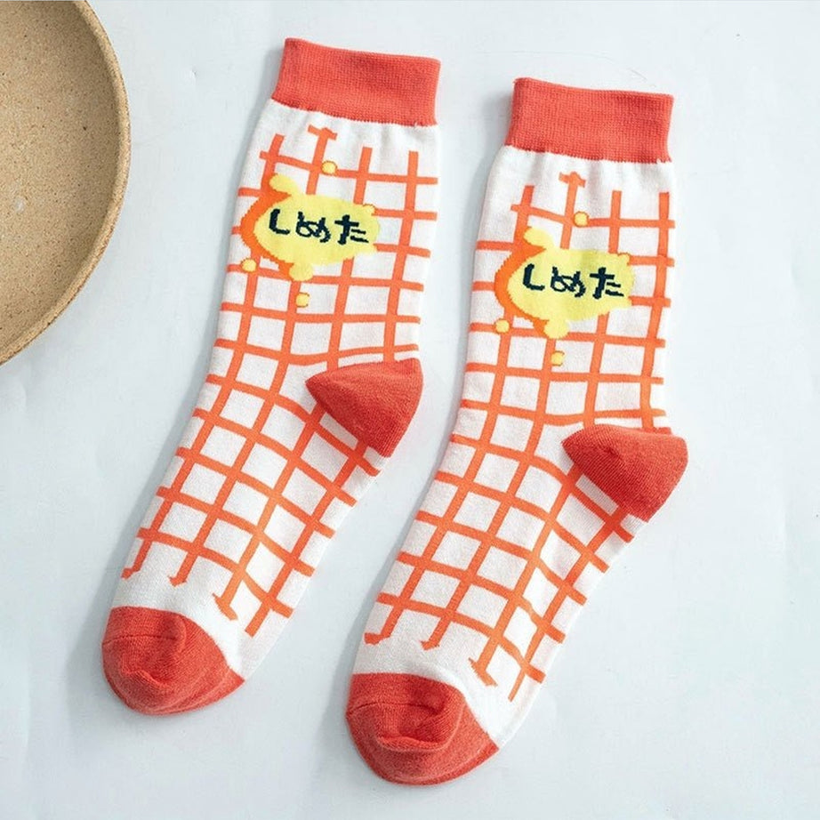 Y2k Indie Aesthetic Print Cotton Socks