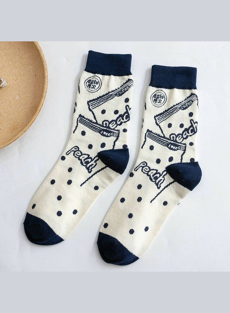 Y2k Indie Aesthetic Print Cotton Socks
