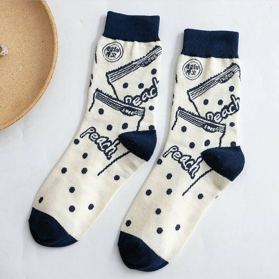 Y2k Indie Aesthetic Print Cotton Socks